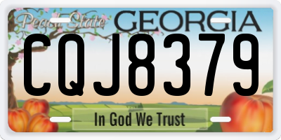 GA license plate CQJ8379