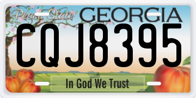 GA license plate CQJ8395