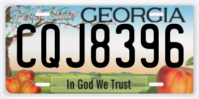 GA license plate CQJ8396
