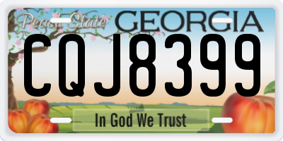 GA license plate CQJ8399