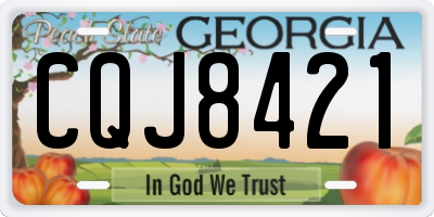 GA license plate CQJ8421