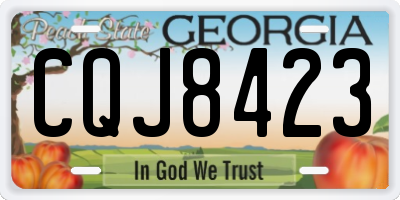 GA license plate CQJ8423