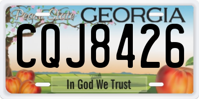 GA license plate CQJ8426