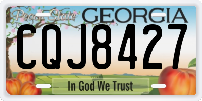 GA license plate CQJ8427