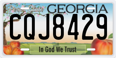 GA license plate CQJ8429