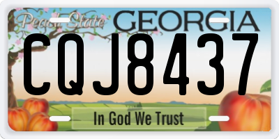 GA license plate CQJ8437