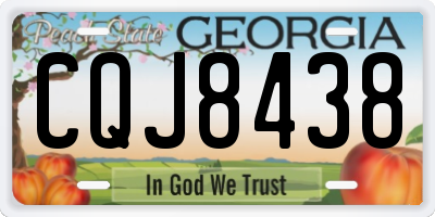 GA license plate CQJ8438