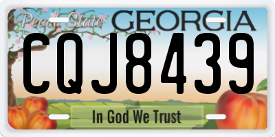 GA license plate CQJ8439