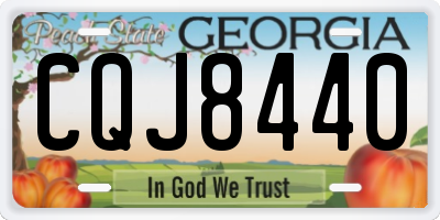 GA license plate CQJ8440