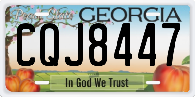 GA license plate CQJ8447