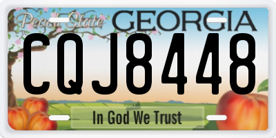 GA license plate CQJ8448