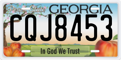 GA license plate CQJ8453