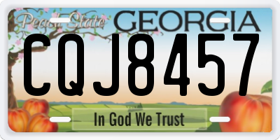GA license plate CQJ8457