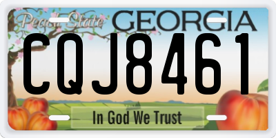 GA license plate CQJ8461