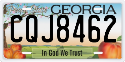 GA license plate CQJ8462