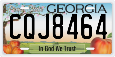 GA license plate CQJ8464
