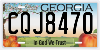 GA license plate CQJ8470