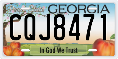GA license plate CQJ8471