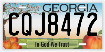 GA license plate CQJ8472