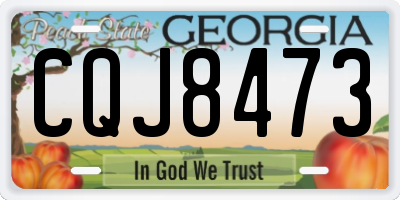GA license plate CQJ8473