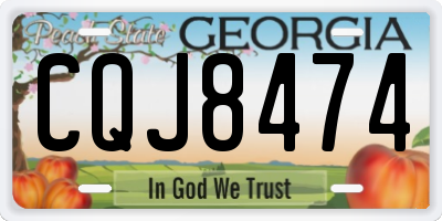 GA license plate CQJ8474