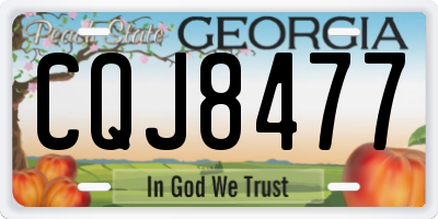GA license plate CQJ8477