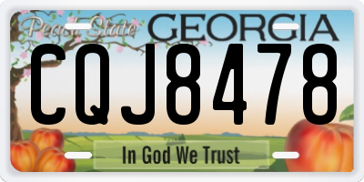GA license plate CQJ8478