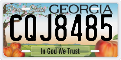 GA license plate CQJ8485