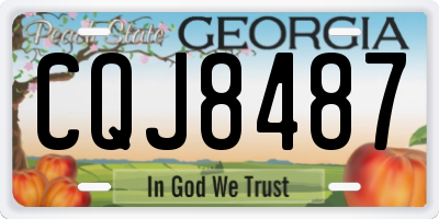 GA license plate CQJ8487