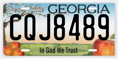 GA license plate CQJ8489