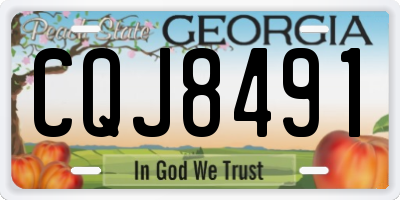GA license plate CQJ8491