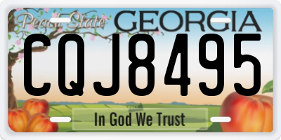 GA license plate CQJ8495