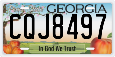 GA license plate CQJ8497