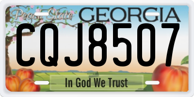 GA license plate CQJ8507