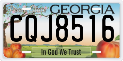 GA license plate CQJ8516