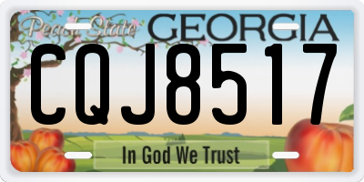 GA license plate CQJ8517