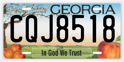 GA license plate CQJ8518