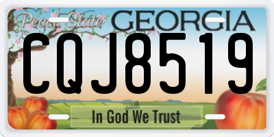 GA license plate CQJ8519