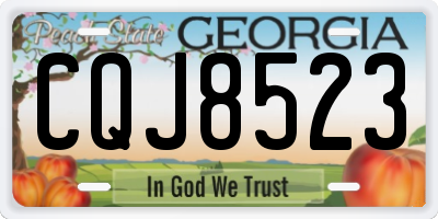 GA license plate CQJ8523