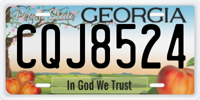 GA license plate CQJ8524