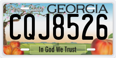 GA license plate CQJ8526