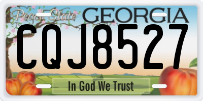 GA license plate CQJ8527