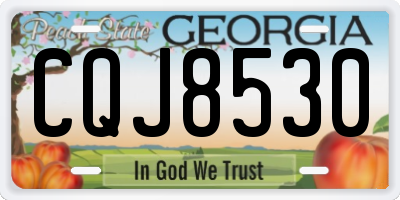 GA license plate CQJ8530