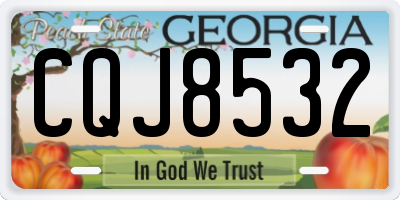 GA license plate CQJ8532