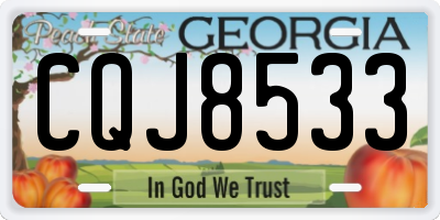 GA license plate CQJ8533