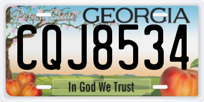 GA license plate CQJ8534