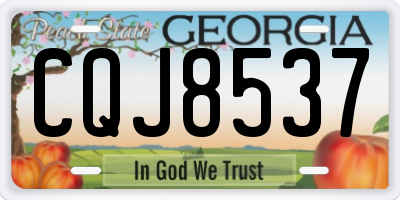 GA license plate CQJ8537