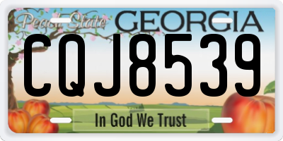 GA license plate CQJ8539