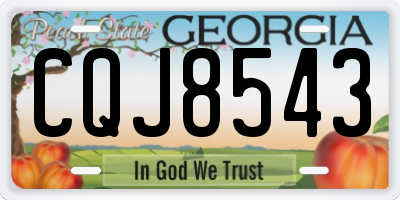 GA license plate CQJ8543