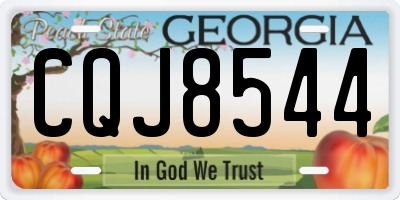 GA license plate CQJ8544